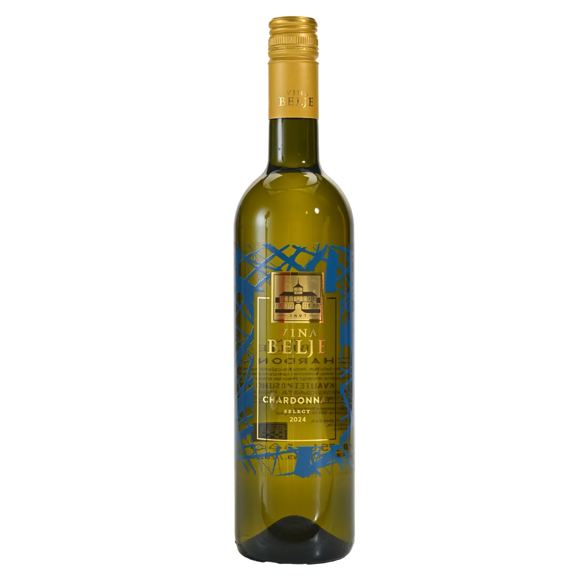 Bijelo vino Vina Belje Chardonnay Select u boci 0,75 l